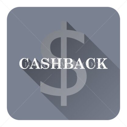 Cashback flat icon with long shadow vector – internet icon - Icons for website
