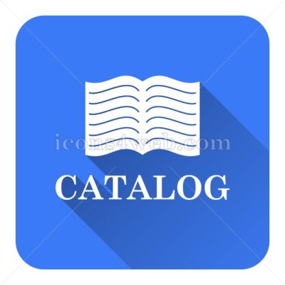 Catalog flat icon with long shadow vector – internet icon - Icons for website