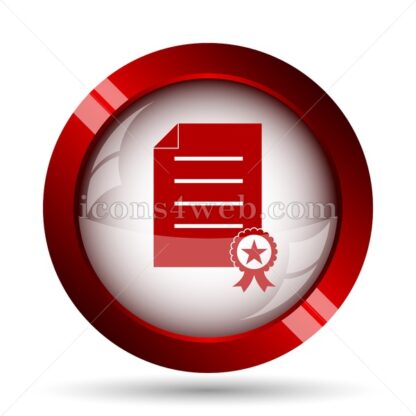 Certificate website icon. High quality web button. - Icons for website