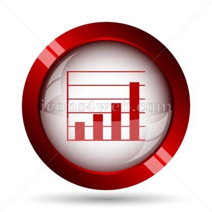 Chart bars website icon. High quality web button. - Icons for website