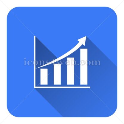 Chart flat icon with long shadow vector – internet icon - Icons for website