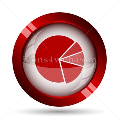 Chart pie website icon. High quality web button. - Icons for website