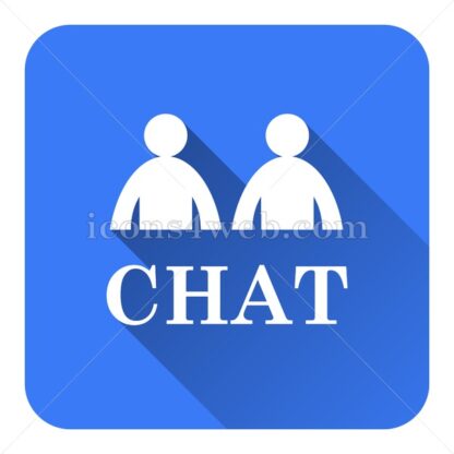 Chat flat icon with long shadow vector – icon for website - Icons for website