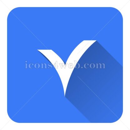 Checked flat icon with long shadow vector – web icon - Icons for website
