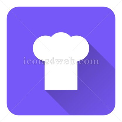 Chef flat icon with long shadow vector – web design icon - Icons for website