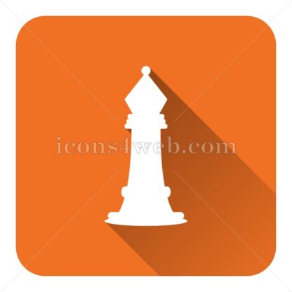 Chess flat icon with long shadow vector – icon for website - Icons for website