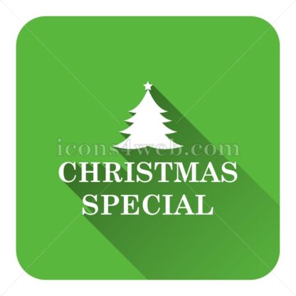 Christmas special flat icon with long shadow vector – web design icon - Icons for website
