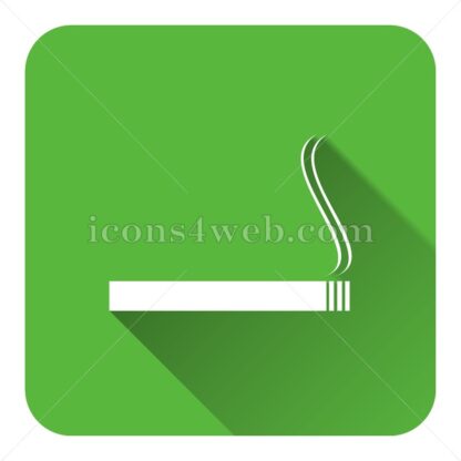 Cigarette flat icon with long shadow vector – icons for website - Icons for website