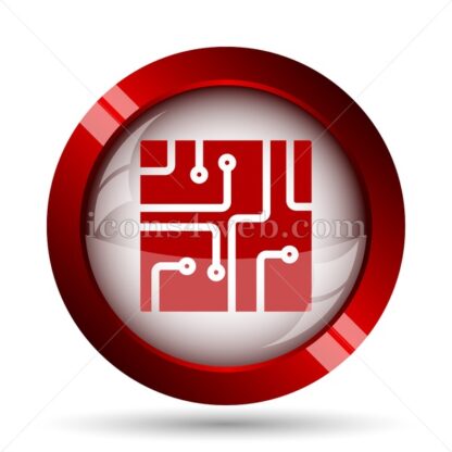 Circuit board website icon. High quality web button. - Icons for website