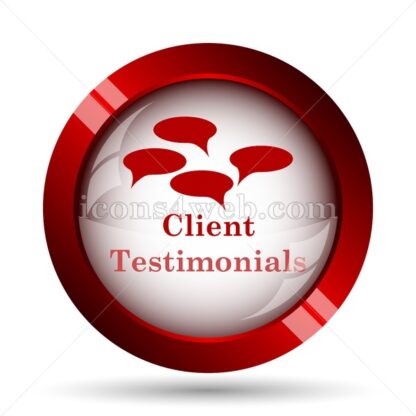 Client testimonials website icon. High quality web button. - Icons for website