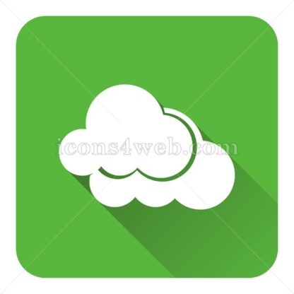 Clouds flat icon with long shadow vector – stock icon - Icons for website
