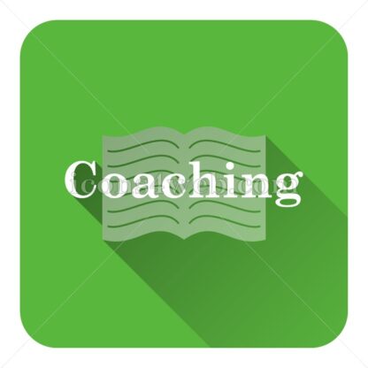 Coaching flat icon with long shadow vector – web design icon - Icons for website