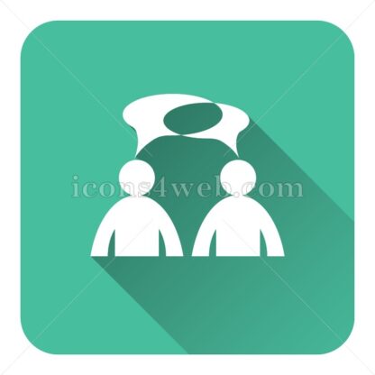 Comments flat icon with long shadow vector – web icon - Icons for website
