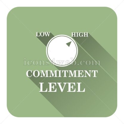 Commitment flat icon with long shadow vector – flat button - Icons for website