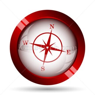 Compass website icon. High quality web button