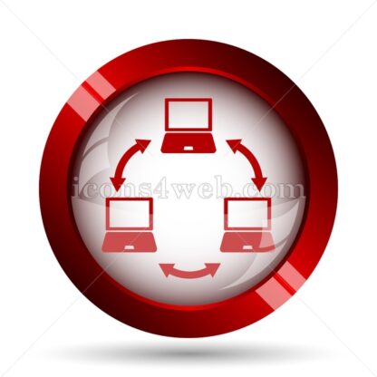 Computer network website icon. High quality web button. - Icons for website