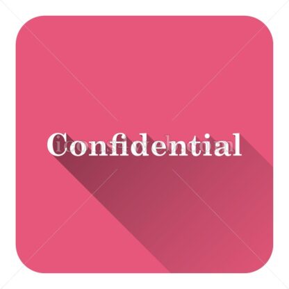 Confidential flat icon with long shadow vector – stock icon - Icons for website