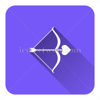 Cupid flat icon with long shadow vector – flat button - Icons for website