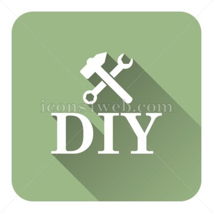 DIY flat icon with long shadow vector – web design icon - Icons for website