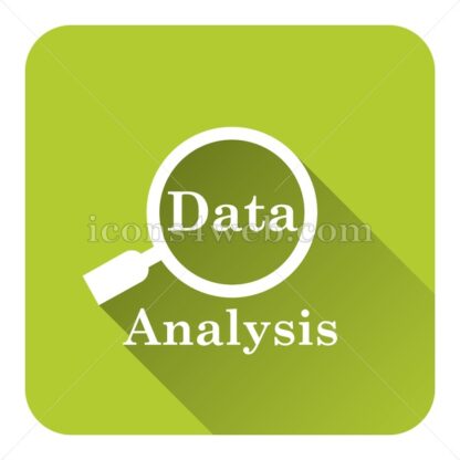 Data analysis flat icon with long shadow vector – website button - Icons for website