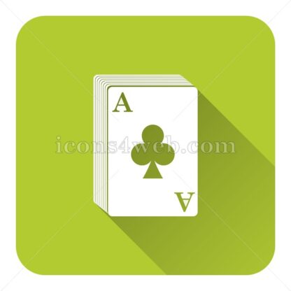 Deck of cards flat icon with long shadow vector – stock icon - Icons for website