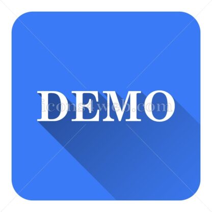 Demo flat icon with long shadow vector – web icon - Icons for website