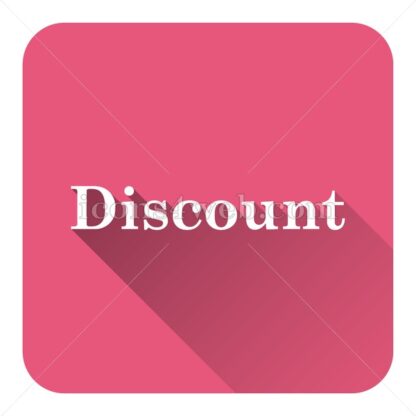 Discount flat icon with long shadow vector – web icon - Icons for website