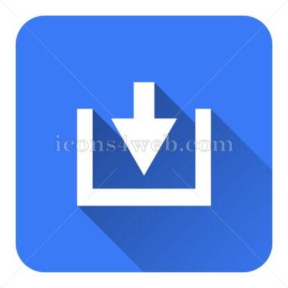 Download sign flat icon with long shadow vector – website icon - Icons for website