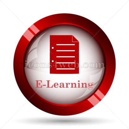 E-learning website icon. High quality web button. - Icons for website