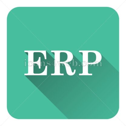 ERP flat icon with long shadow vector – internet icon - Icons for website