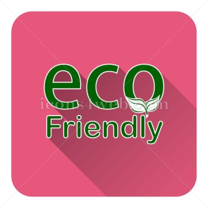 Eco Friendly flat icon with long shadow vector – royalty free icon - Icons for website