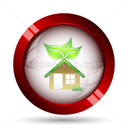 Eco house website icon. High quality web button. - Icons for website