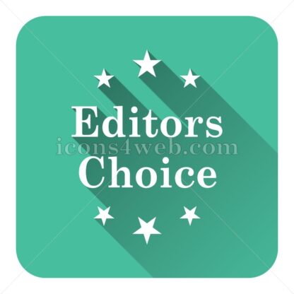 Editors choice flat icon with long shadow vector – icon stock - Icons for website