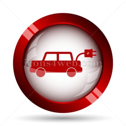 Electric car website icon. High quality web button. - Icons for website