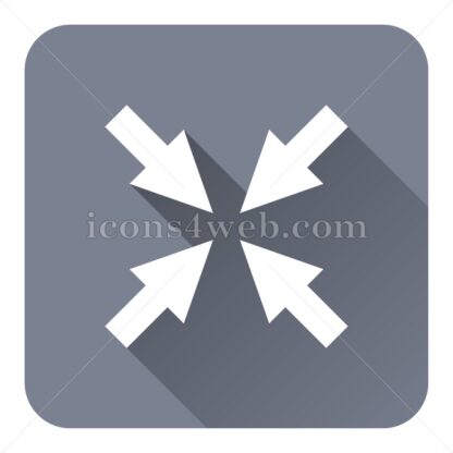 Exit full screen flat icon with long shadow vector – icon for website - Icons for website