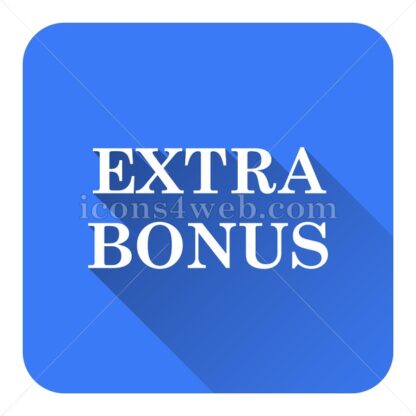 Extra bonus flat icon with long shadow vector – web design icon - Icons for website