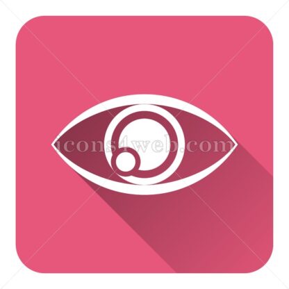 Eye flat icon with long shadow vector – icon for website - Icons for website