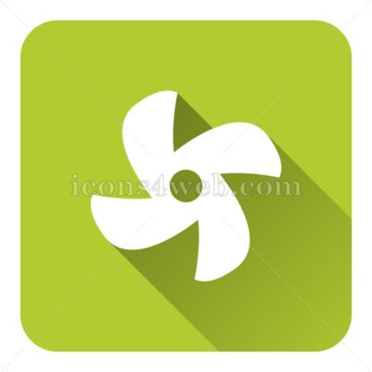 Fan flat icon with long shadow vector – website icon - Icons for website
