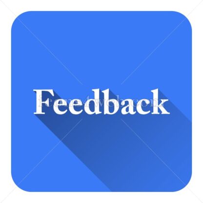 Feedback flat icon with long shadow vector – stock icon - Icons for website