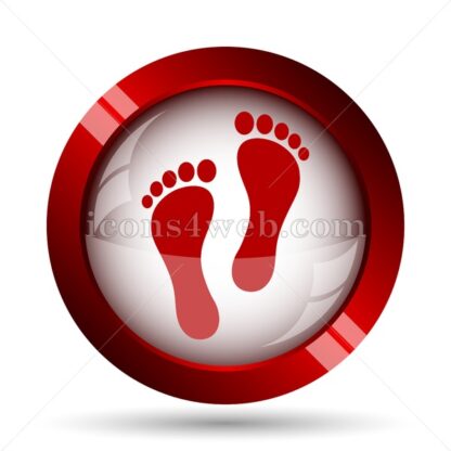 Feet print website icon. High quality web button. - Icons for website