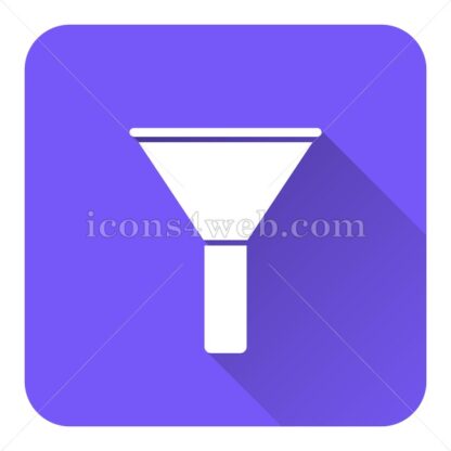 Filter flat icon with long shadow vector – icon stock - Icons for website