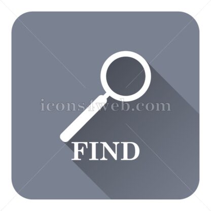 Find flat icon with long shadow vector – webpage icon - Icons for website