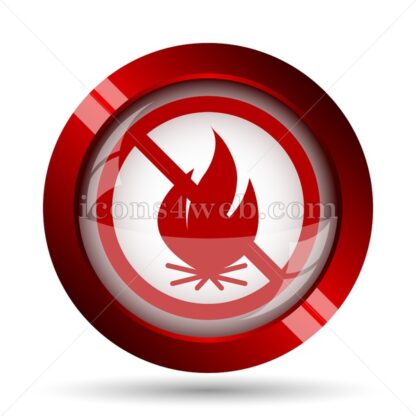 Fire forbidden website icon. High quality web button. - Icons for website