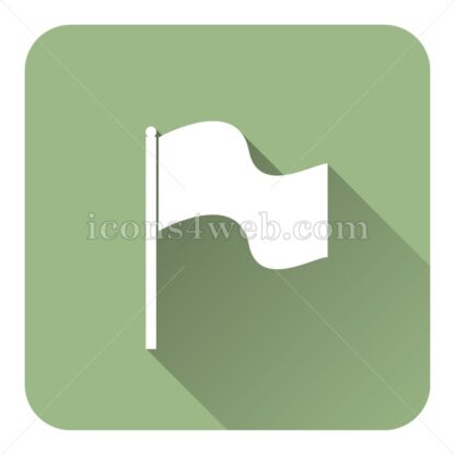 Flag flat icon with long shadow vector – web page icon - Icons for website