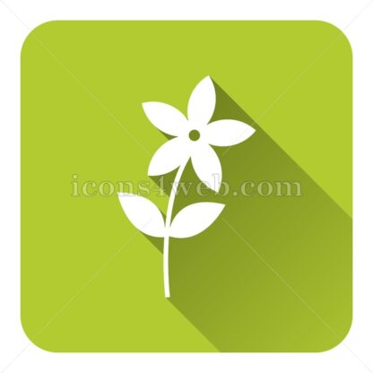 Flower flat icon with long shadow vector – website icon - Icons for website