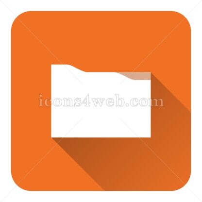 Folder flat icon with long shadow vector – webpage icon - Icons for website