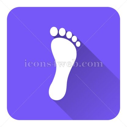Foot print flat icon with long shadow vector – web icon - Icons for website