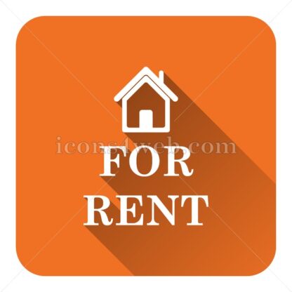 For rent flat icon with long shadow vector – icon for website - Icons for website