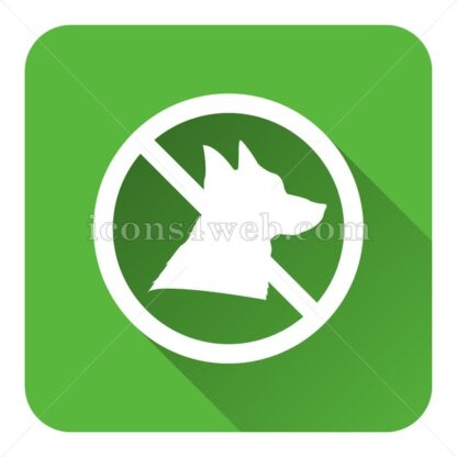 Forbidden dogs flat icon with long shadow vector – icon for website - Icons for website