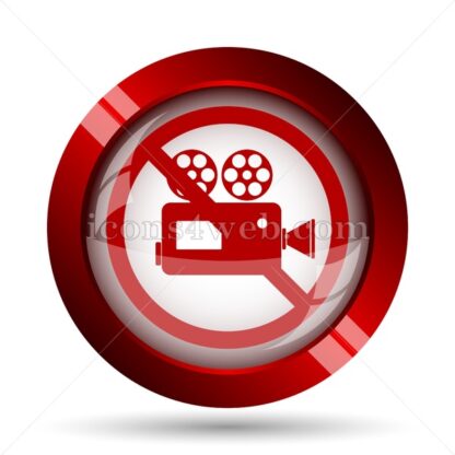 Forbidden video camera website icon. High quality web button. - Icons for website